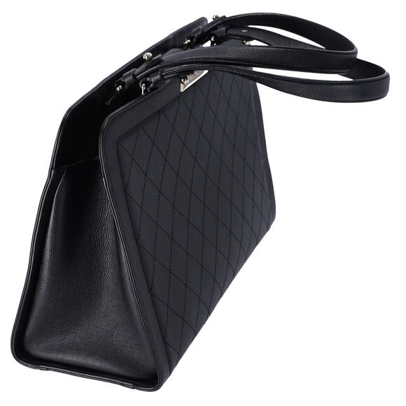 CHANEL Large Label Click Shopper Tote Black Stitched Grained Calfskin - Picture 8 of 9